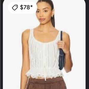 Free People White Sleeveless Blouse